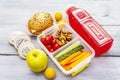 School lunch box. Back to school concept Royalty Free Stock Photo