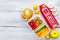 School lunch box. Back to school concept Royalty Free Stock Photo