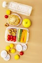 School lunch box. Back to school concept Royalty Free Stock Photo