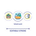 School lunch concept icon Royalty Free Stock Photo