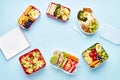 School lunchbox with healthy meal