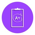 school mark-up badge icon. Simple glyph, flat vector of Education icons for ui and ux, website or mobile application