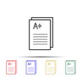 school marks multi color style icon. Simple thin line, outline vector of school icons for ui and ux, website or mobile application