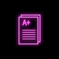 School marks neon icon. Simple thin line, outline vector of school icons for ui and ux, website or mobile application