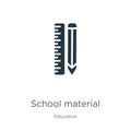 School material icon vector. Trendy flat school material icon from education collection isolated on white background. Vector