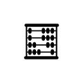 School Mathematics Abacus Flat Vector Icon