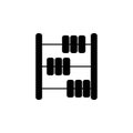 School Mathematics Abacus Flat Vector Icon
