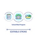 School meal program concept icon