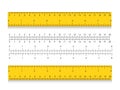 School measuring ruler with centimeters and inches. Size indicators with different unit distances Royalty Free Stock Photo