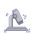 School microscope detail style icon Royalty Free Stock Photo