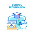 School Modern Technology Vector Concept Color