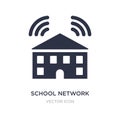 school network icon on white background. Simple element illustration from Networking concept Royalty Free Stock Photo
