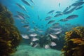 School of New Zealand trevally Royalty Free Stock Photo