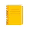 School notebook icon flat isolated vector Royalty Free Stock Photo