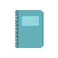School notebook icon flat isolated vector Royalty Free Stock Photo