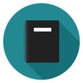 School notebook icon in flat design.