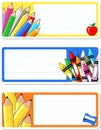 School notebook labels Royalty Free Stock Photo