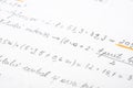 School Notebook With Mathematical Equations Royalty Free Stock Photo