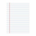 School notebook paper. Blank of note paper. Lined sheet Royalty Free Stock Photo