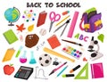 School objects vector collection Royalty Free Stock Photo