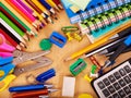 School office supplies. Royalty Free Stock Photo