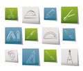 School and office tools icons Royalty Free Stock Photo