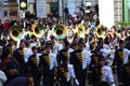 School orchestra. New Years day parade in London. Royalty Free Stock Photo