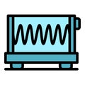 School oscilloscope icon color outline vector