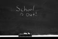 School is Out on Chalkboard Royalty Free Stock Photo