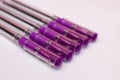 School pens violet Royalty Free Stock Photo