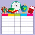School plan schedule template