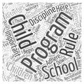 After school programs and discipline 212 word cloud concept vector background