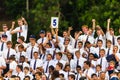 School Pupils Cheer Rugby Match Royalty Free Stock Photo