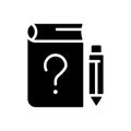 School question black glyph icon Royalty Free Stock Photo