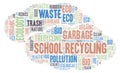 School Recycling word cloud Royalty Free Stock Photo