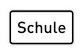 School road sign called schule in german language