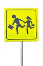 School roadside warning sign Royalty Free Stock Photo