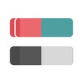 School rubber icon, eraser office tool