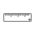School ruler, drawing tool, simple linear icon isolated on white background Royalty Free Stock Photo