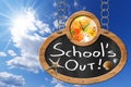School's Out - Blackboard with Chain