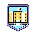 school safety primary school color icon vector illustration