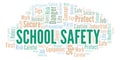 School Safety word cloud. Royalty Free Stock Photo