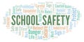 School Safety word cloud. Royalty Free Stock Photo