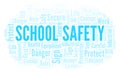School Safety word cloud. Royalty Free Stock Photo