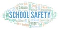 School Safety word cloud. Royalty Free Stock Photo