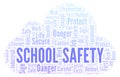 School Safety word cloud. Royalty Free Stock Photo