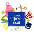 School sale label, badge