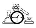 School science atom microscope