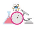 School science atom microscope