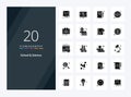 20 School And Science Solid Glyph icon for presentation Royalty Free Stock Photo